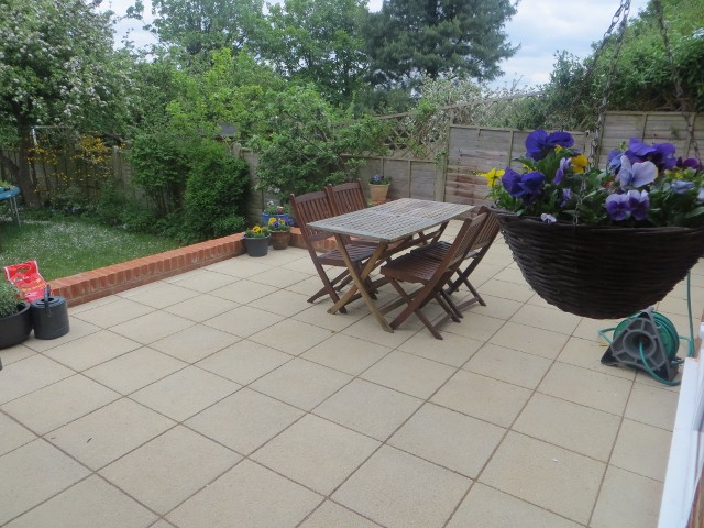 The finished patio